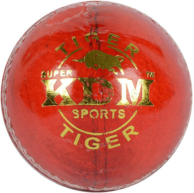

KDM Sports Tiger Cricket Leather Ball(Pack of 3, Red)