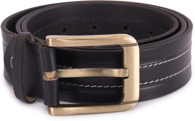 

PRINCE ENTERPRISES Men Black Genuine Leather Belt