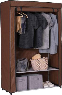 

Auspicious Home Carbon Steel Collapsible Wardrobe(Finish Color - Brown)