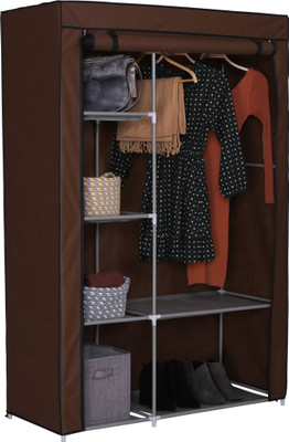

Auspicious Home Carbon Steel Collapsible Wardrobe(Finish Color - Brown)