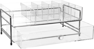 

Howards 15 Compartments Acrylic Drawer Organiser(White, Steel)