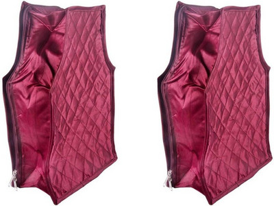 Aadhya Multipurpose Satin Blouse cover pack of 2 l(Red)