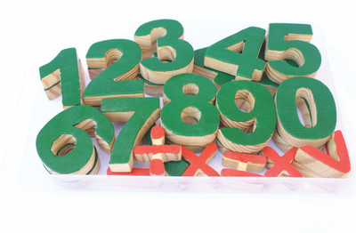 

Enigmatic Woodworks Wooden Numbers (Single Face Colored)(Green, Red)