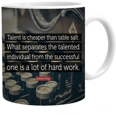 

Maison N Mode Talent is Cheaper Coffee Ceramic Mug(330 ml), Multicolor