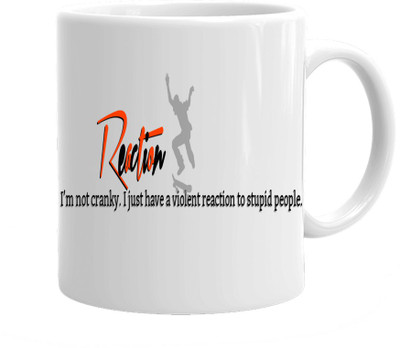 

Maison N Mode Reaction Coffee Ceramic Mug(330 ml), Multicolor