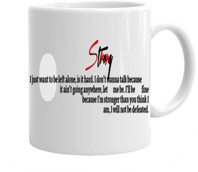 Maison N Mode Strong Coffee Ceramic Mug(330 ml), Multicolor