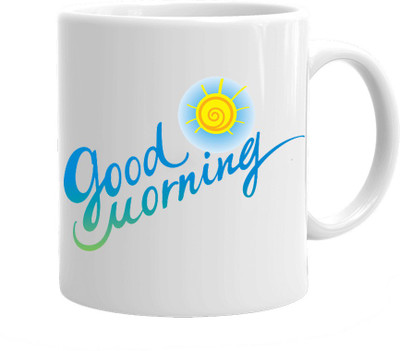 

Maison N Mode Gud Morng Coffee Ceramic Mug(330 ml), Multicolor