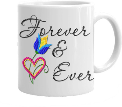 

Maison N Mode Forever & Ever Coffee Ceramic Mug(330 ml), Multicolor