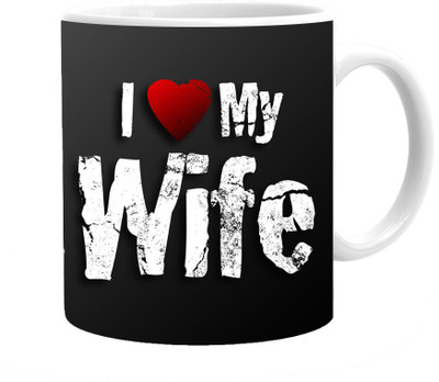 

Maison N Mode Love Ur Wife 2 Coffee Ceramic Mug(330 ml), Multicolor