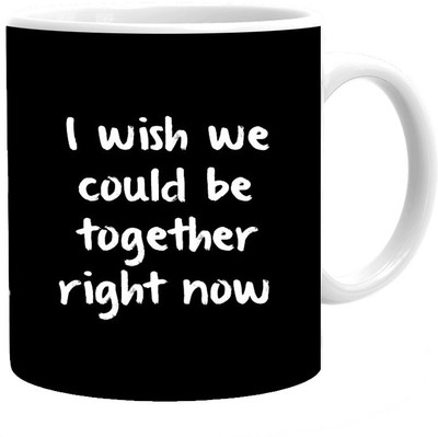 Maison N Mode I Wish Coffee Ceramic Mug(330 ml), Multicolor