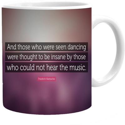 

Maison N Mode Seen Dancing Coffee Ceramic Mug(330 ml), Multicolor