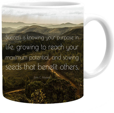 

Maison N Mode Purpose In Life Coffee Ceramic Mug(330 ml), Multicolor
