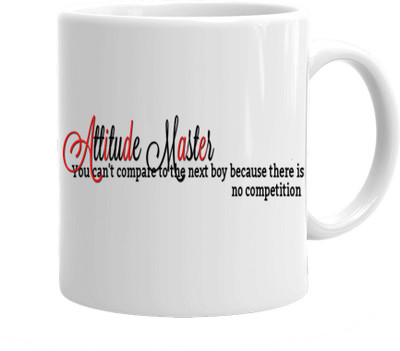 

Maison N Mode Attitude Master Coffee Ceramic Mug(330 ml), Multicolor