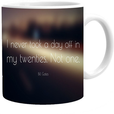 

Maison N Mode Never Took Coffee Ceramic Mug(330 ml), Multicolor
