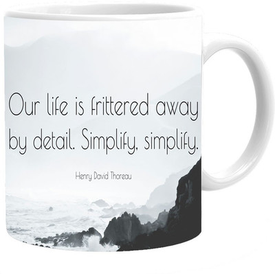 Maison N Mode Simplify Coffee Ceramic Mug(330 ml), Multicolor