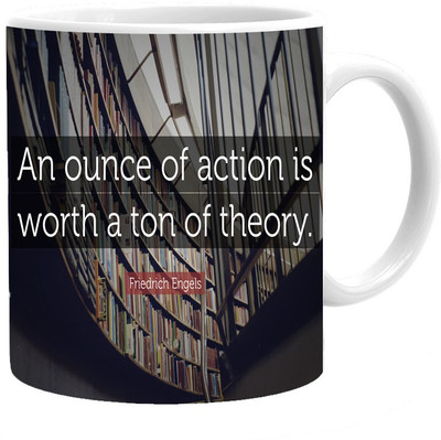 

Maison N Mode Ton Of theory Coffee Ceramic Mug(330 ml), Multicolor