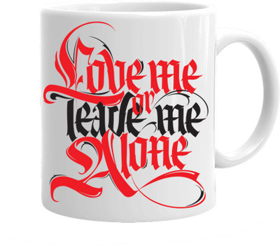 

Maison N Mode leave Me Alone Coffee Ceramic Mug(330 ml), Multicolor