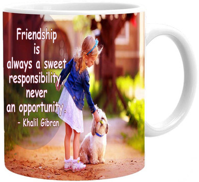 

Maison N Mode Always A Sweet Coffee Ceramic Mug(330 ml), Multicolor