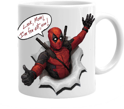 

Maison N Mode Luk Man I Am Fan Coffee Ceramic Mug(330 ml), Multicolor