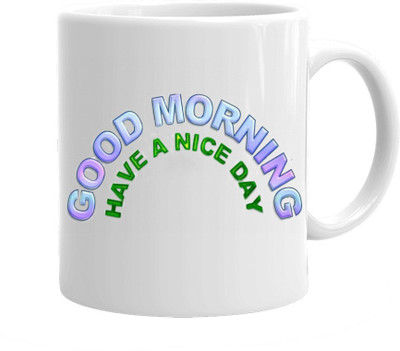 

Maison N Mode GM Have Nice Day Coffee Ceramic Mug(330 ml), Multicolor