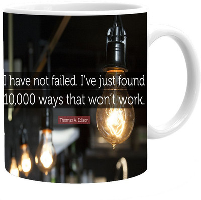 

Maison N Mode I Have Not Failed Coffee Ceramic Mug(330 ml), Multicolor