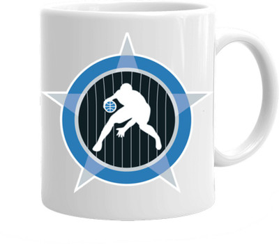 

Maison N Mode Man With Ball Coffee Ceramic Mug(330 ml), Multicolor