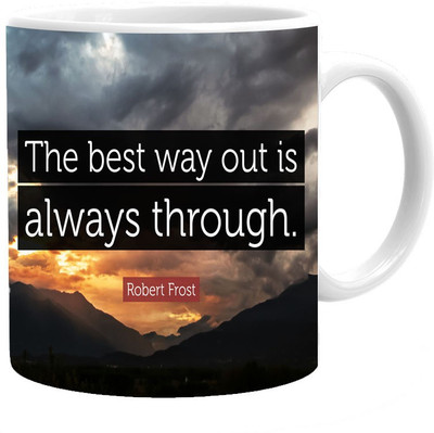 Maison N Mode Always Through Coffee Ceramic Mug(330 ml), Multicolor