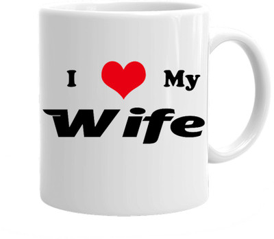 

Maison N Mode My Wife Coffee Ceramic Mug(330 ml), Multicolor