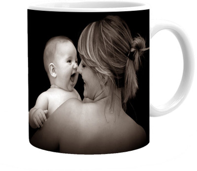 

Maison N Mode Mom Love Coffee Ceramic Mug(330 ml), Multicolor