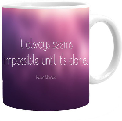 

Maison N Mode Always Seem Coffee Ceramic Mug(330 ml), Multicolor