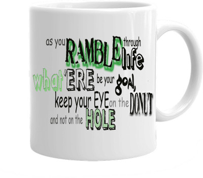 

Maison N Mode Be Your Goal Coffee Ceramic Mug(330 ml), Multicolor