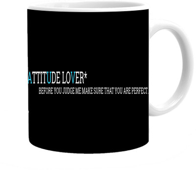 

Maison N Mode Attitude Lover Coffee Ceramic Mug(330 ml), Multicolor