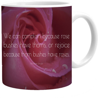 

Maison N Mode Bushes Have Roses Coffee Ceramic Mug(330 ml), Multicolor