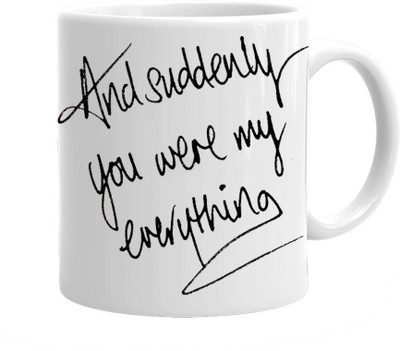 

Maison N Mode Sudden Everything Coffee Ceramic Mug(330 ml), Multicolor