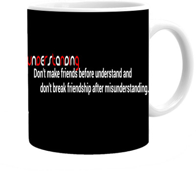 

Maison N Mode Understanding Coffee Ceramic Mug(330 ml), Multicolor
