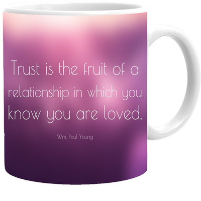 

Maison N Mode You R Loved Coffee Ceramic Mug(330 ml), Multicolor