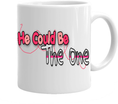 

Maison N Mode He Coupld Be The One Coffee Ceramic Mug(330 ml), Multicolor