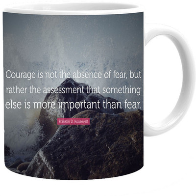 

Maison N Mode Courage Coffee Ceramic Mug(330 ml), Multicolor