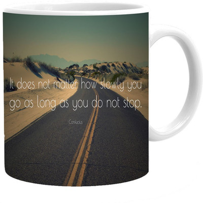 

Maison N Mode You Do Not Stop Coffee Ceramic Mug(330 ml), Multicolor