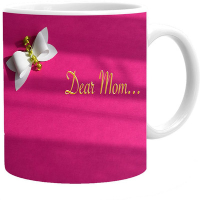 

Maison N Mode Dear Mom Coffee Ceramic Mug(330 ml), Multicolor