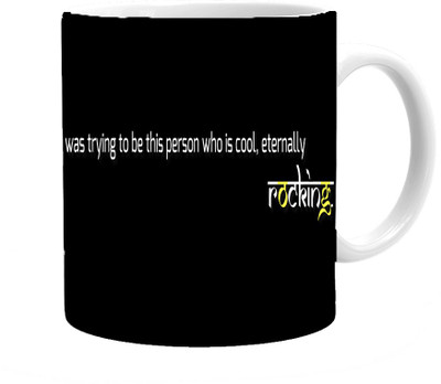 

Maison N Mode Rocking Coffee Ceramic Mug(330 ml), Multicolor