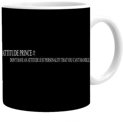 

Maison N Mode Attitude Prince Coffee Ceramic Mug(330 ml), Multicolor
