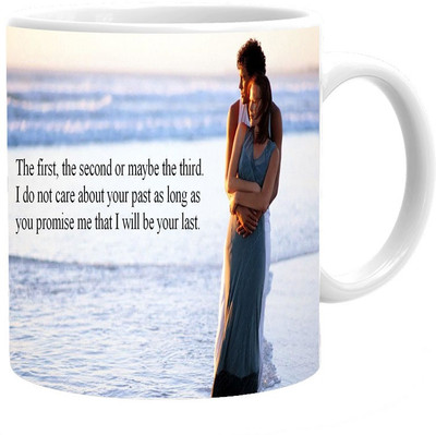 

Maison N Mode Promise Me Coffee Ceramic Mug(330 ml), Multicolor