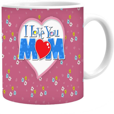 

Maison N Mode Love U Mom Coffee Ceramic Mug(330 ml), Multicolor