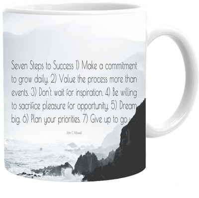 

Maison N Mode Give Up Coffee Ceramic Mug(330 ml), Multicolor