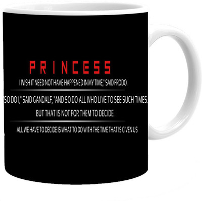 

Maison N Mode Princess Coffee Ceramic Mug(330 ml), Multicolor