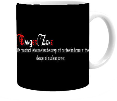 

Maison N Mode Danger Zone Coffee Ceramic Mug(330 ml), Multicolor