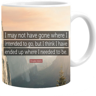 

Maison N Mode I Need To Be Coffee Ceramic Mug(330 ml), Multicolor