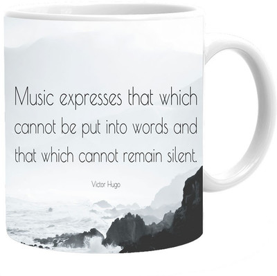 

Maison N Mode Music Express Coffee Ceramic Mug(330 ml), Multicolor