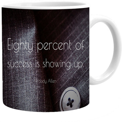 

Maison N Mode Eighty Percent Coffee Ceramic Mug(330 ml), Multicolor